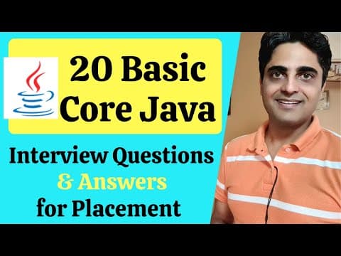 20 Basic Core Java Interview Questions & Answers- TCS, Accenture, Cognizant, Infosys, Wipro, HCL thumbnail