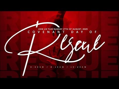 COVENANT DAY OF RESCUE SERVICE | 17, AUGUST 2025 | FAITH TABERNACLE OTA. thumbnail