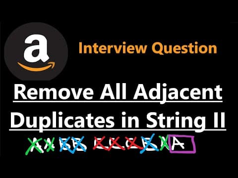 Remove All Adjacent Duplicates in String II - Leetcode 1209 - Python thumbnail