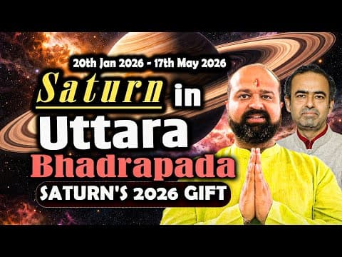Saturn Transit 2026: Uttara Bhadrapada Nakshatra Effects Jan 20 2026 - May 17 2026 | Shani Gochar thumbnail