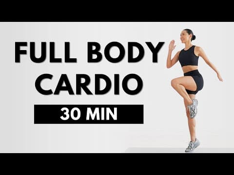 30 MIN FULL BODY CARDIO WORKOUT 🔥 FAT BURNING (Standing Only, No Equipment) thumbnail