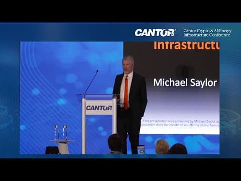 Michael Saylor's Mind Blowing Bitcoin Keynote at Cantor Crypto: Why Wall Street is Going All In thumbnail