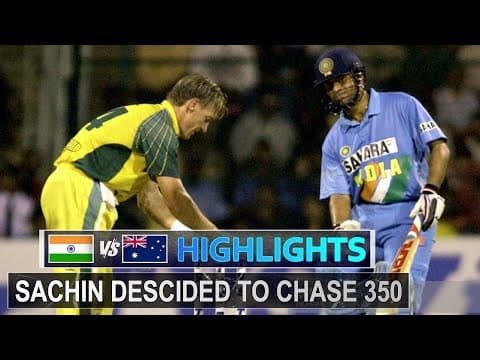 Sachin Tendulkar Decided To Chase a Target of 350 against Australia at Bengaluru thumbnail