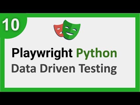 Playwright Python 10 | Data Driven Testing thumbnail