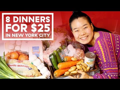 I Made 8 Dinners For Two People On A $25 Budget (In NYC!) thumbnail
