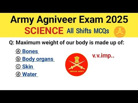 Army agniveer general science questions | army agniveer previous year question paper | science mcq thumbnail