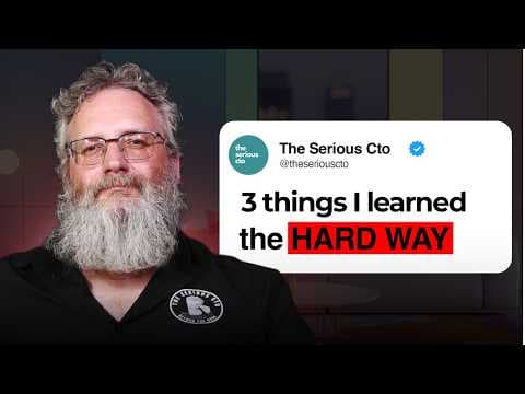From Developer to CTO: 3 Career Mistakes That Cost Me 20 Years (Learn Them in 10 Minutes) thumbnail
