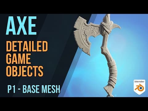 AXE - Detailed game objects - P1 - Base mesh thumbnail