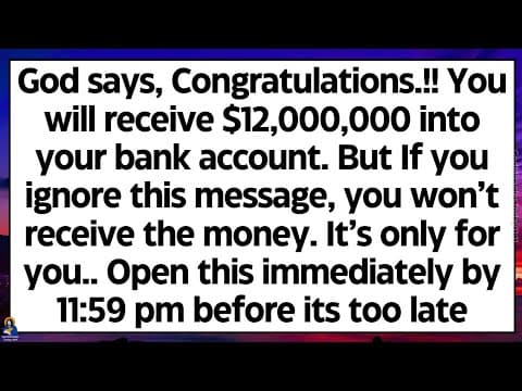 🧾God says, Congratulations. You will receive huge money. But If you ignore this, you won't receive thumbnail