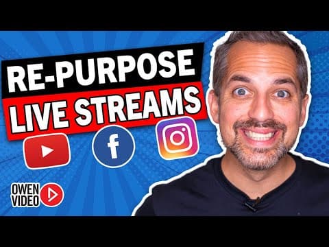 How to repurpose your YouTube live stream to get THOUSANDS of views across multiple platforms! thumbnail