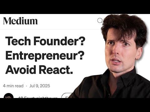 Why Avoid React for Early-Stage Startups? thumbnail