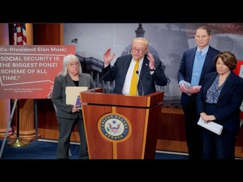 Senate Minority Leader's on Elon Musk's DOGE Role #doge #elonmusk thumbnail