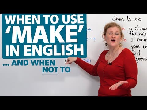 When & when NOT to use “MAKE” in English thumbnail