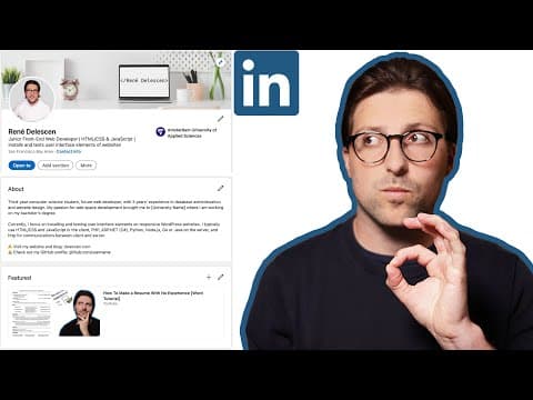 How To Make a LinkedIn Profile With No Working Experience (2026) thumbnail