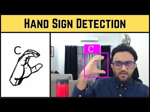 Easy Hand Sign Detection | American Sign Language ASL | Computer Vision thumbnail
