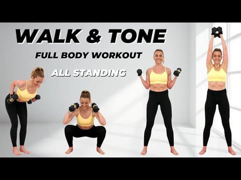 🔥37 Min WALK & TONE Dumbbell Workout🔥Burn Fat & Build Muscle🔥Full Body Compound Moves🔥 thumbnail