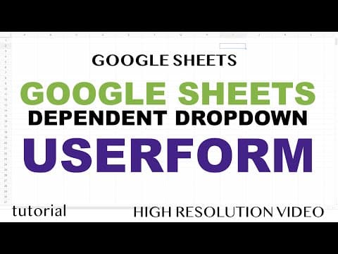 How to Create Dependent Dropdowns in Google Sheets thumbnail