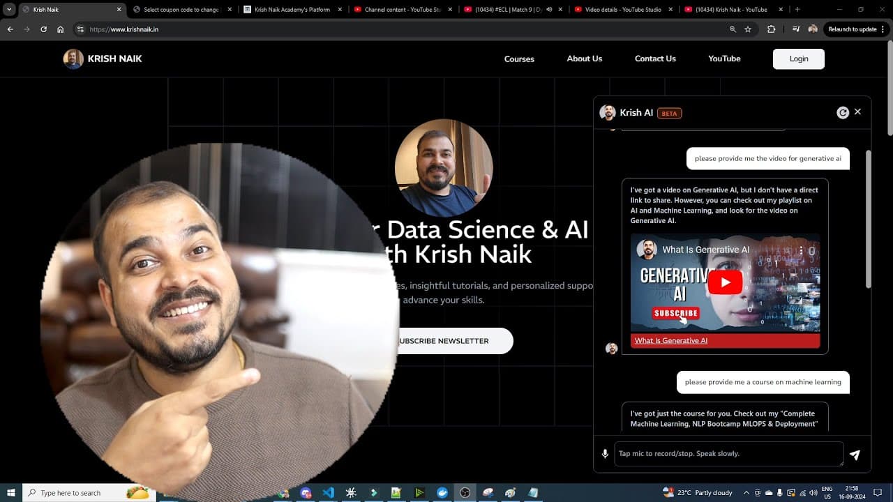 YouTube video player