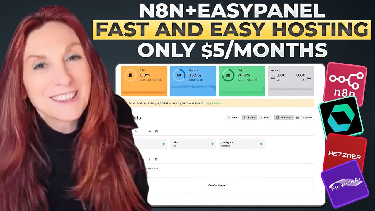 how to host N8N with Hetzner & EasyPanel step-by-step for beginners | Glasp