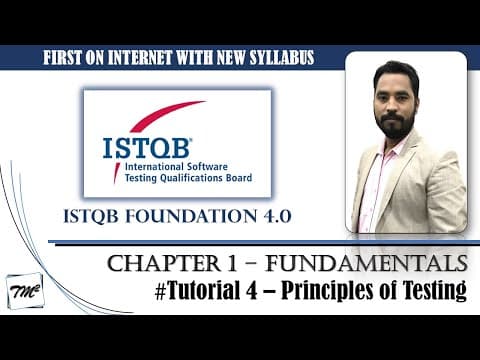ISTQB FOUNDATION 4.0 | Tutorial 4 | 1.3 Testing Principles | ISTQB Foundation Tutorials | TM SQUARE thumbnail
