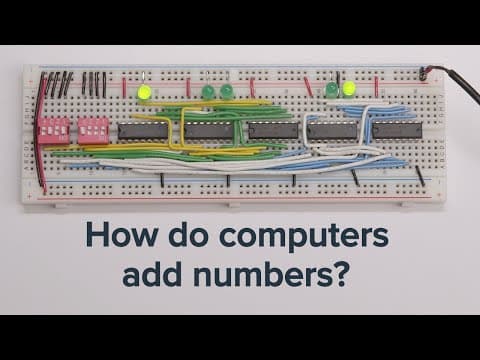 Learn how computers add numbers and build a 4 bit adder circuit thumbnail