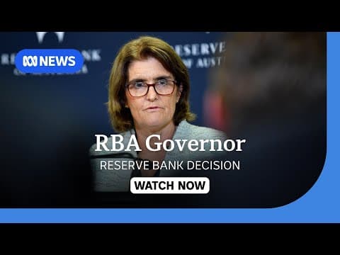 IN FULL: RBA Governor Michele Bullock speaks after shock decision | ABC NEWS thumbnail