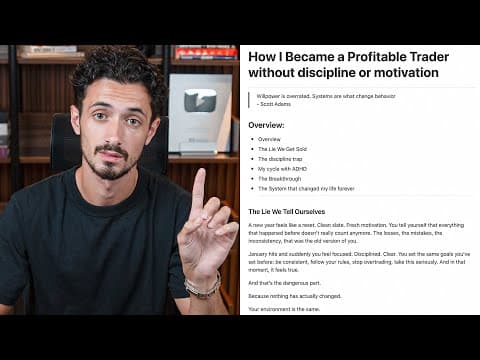 How I became a profitable trader (without discipline or motivation) thumbnail