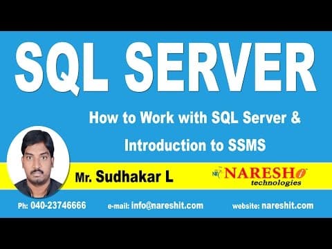 How to Work with SQL Server and Introduction to SSMS Part-1 | SQL Server Tutorial thumbnail