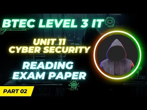 BTEC Level 3 IT - Unit 11 - Cyber Security & Incident Management - Part 02 - READING THE EXAM PAPER thumbnail
