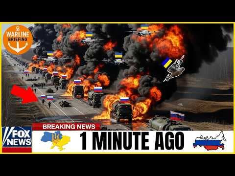 Ukrainian STRIKE Russia’s $1,350,000,000 S400 & Pantsir S1 Convoy on a Bridge — Then | #ukraine thumbnail