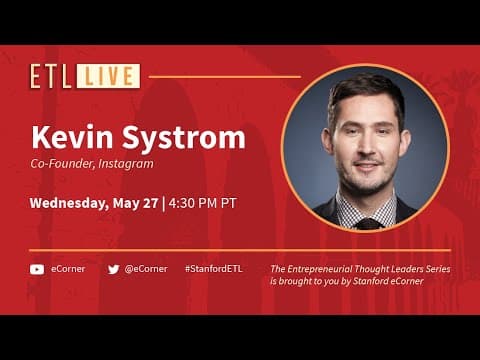ETL Speaker Series: Kevin Systrom, Instagram thumbnail