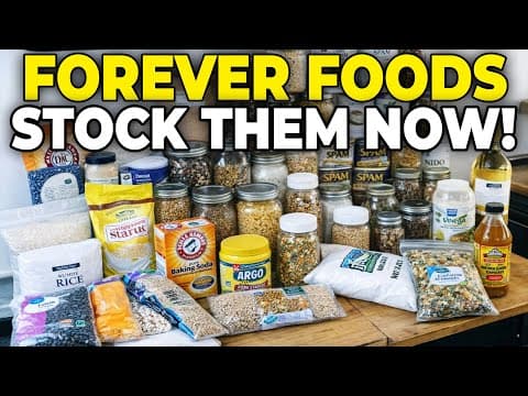 These 15 Foods That Will Last FOREVER in Your Prepper Pantry During Food Shortages thumbnail