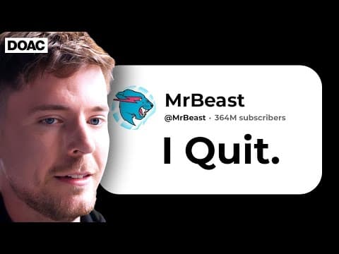 MrBeast Opens Up About His Mental Health "you wouldn't want to be in my head" thumbnail