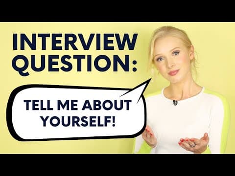 Tell Me About Yourself - An Excellent Answer to this Interview Question thumbnail