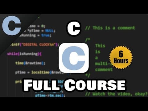 How to Learn C Programming: Full Course with 12 Hands-On Projects thumbnail