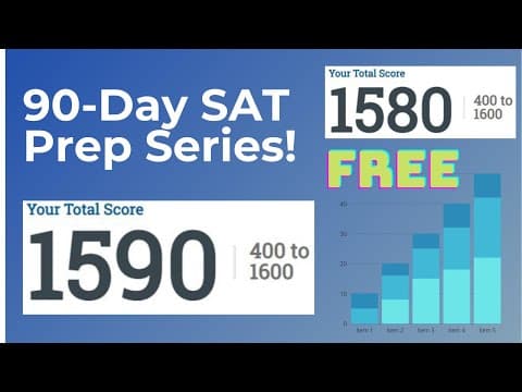 Day 7 of 90 Days of Free SAT Prep Lessons! By a 1590 SAT Scorer! Math and Reading Tips!!! thumbnail