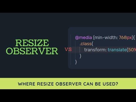 What is Resize Observer? Where you can use it? thumbnail