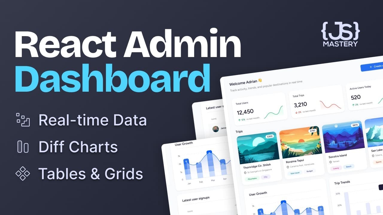 Build and Deploy a Full Stack React Admin Dashboard with Tables, Charts ...