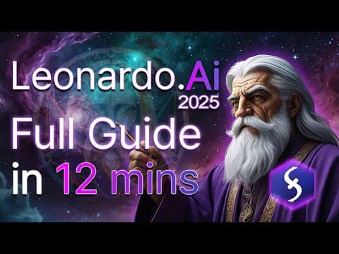 Leonardo AI - Tutorial for Beginners in 12 MINS!  [ FULL GUIDE 2025 ] thumbnail