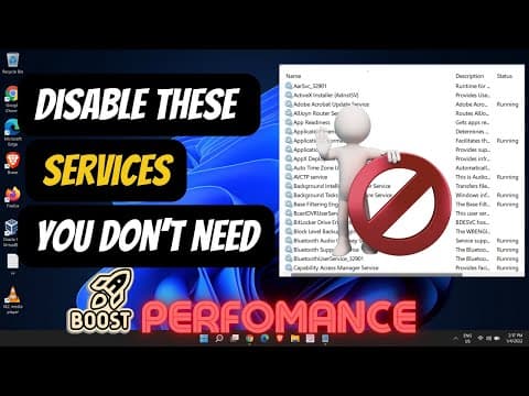 Disable THESE 12 Windows SERVICES Right Now (Boost Speed Instantly) thumbnail