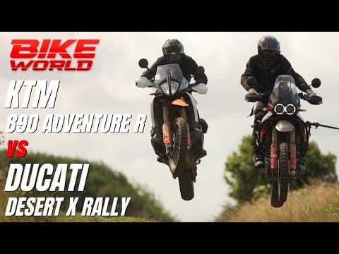 KTM 890 Adventure R vs Ducati Desert X Rally | Off-Road Head To Head thumbnail