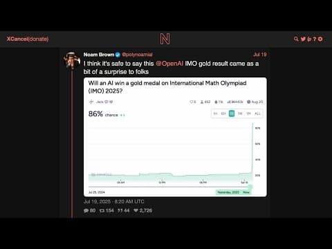 ⚡️Math Olympiad gold medalist explains OpenAI and Google DeepMind IMO Gold Performances thumbnail
