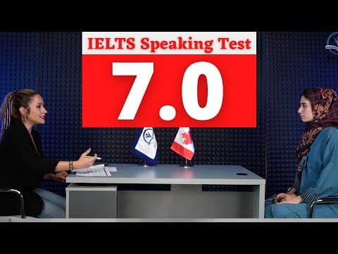 IELTS Speaking Test band score 7 with feedback thumbnail