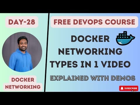 Day-28 | Docker Networking | Bridge vs Host vs Overlay |Secure containers with custom bridge network thumbnail