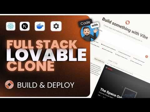 Build and Deploy a SaaS AI Website Builder | Next.js 15, React, Inngest, Prisma | Lovable clone thumbnail