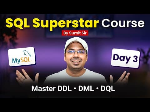 DAY 3: Master INSERT, SELECT & Data Import in SQL | Real-World DDL, DML, DQL Explained thumbnail