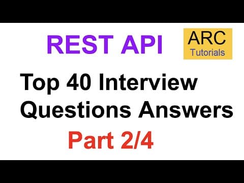 REST API Interview Questions - Part 2 | Rest API 40 interview questions Answers Experienced thumbnail
