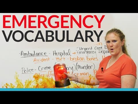 EMERGENCY Vocabulary in English thumbnail