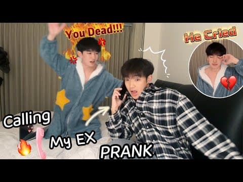 CALLING MY EX AND WISHING HIM A HAPPY BIRTHDAY IN FRONT OF MY BOYFRIEND🔥💔*He Got Mad And Cried... *😡 thumbnail