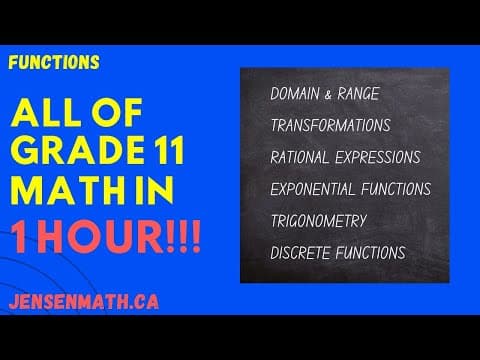 ALL OF GRADE 11 MATH IN 1 HOUR! (exam review part 1) | jensenmath.ca thumbnail